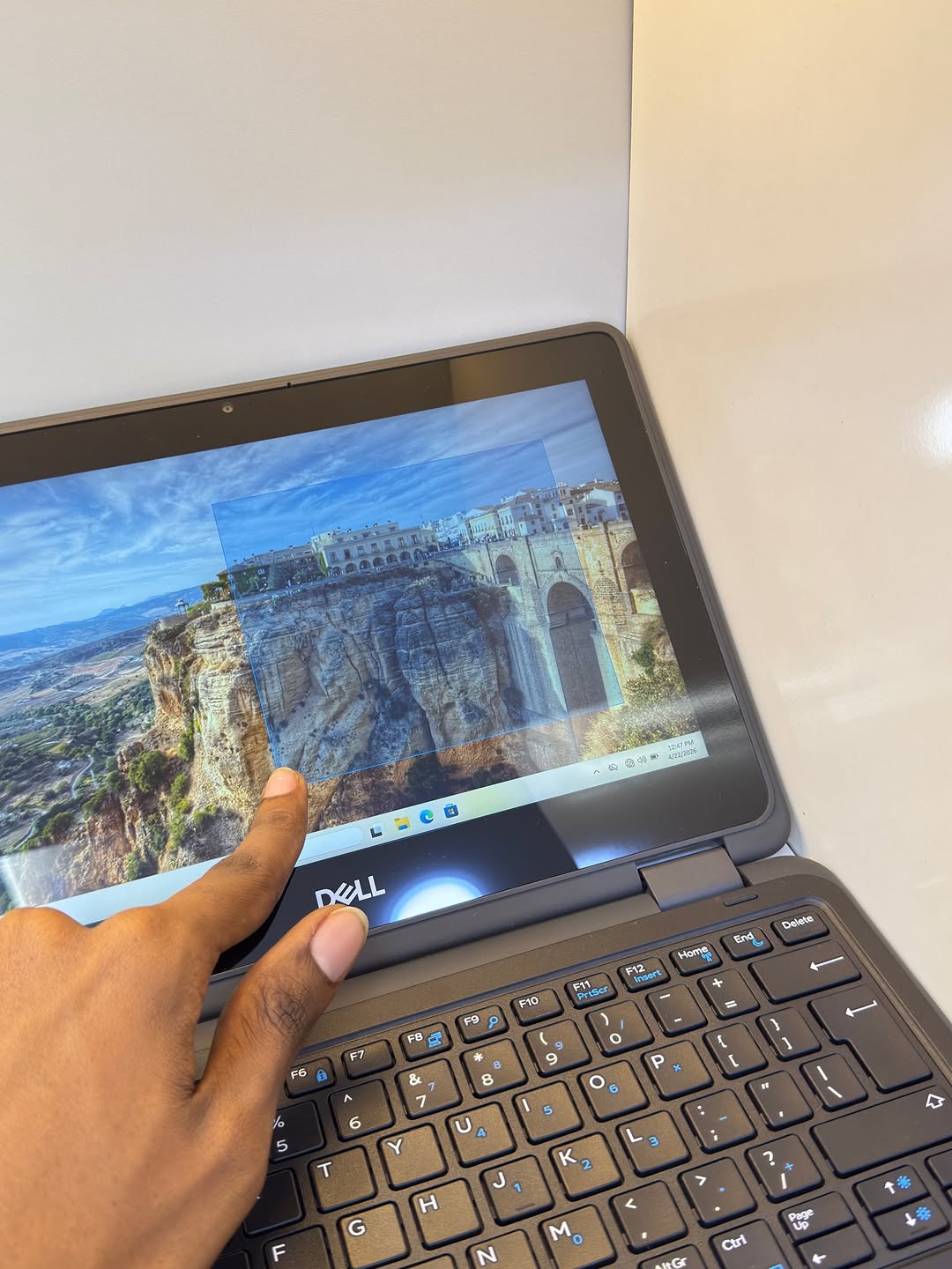 Dell Latitude 3190 keyboard close-up